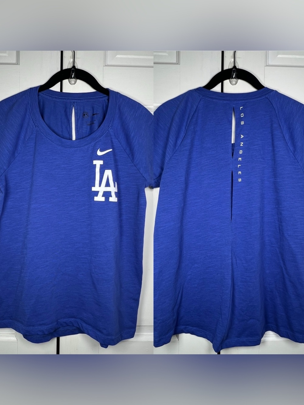 Los Angeles Dodgers Nike Women's Summer Breeze Raglan Fashion T-Shirt Sz Small